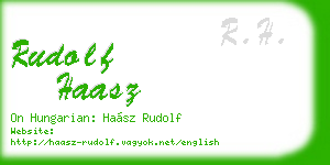 rudolf haasz business card