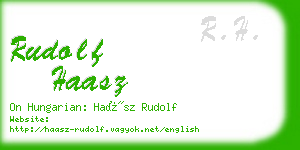 rudolf haasz business card